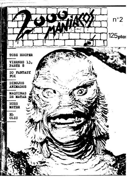 2000 MANIACOS magazine side cover Issue 2 December 1989