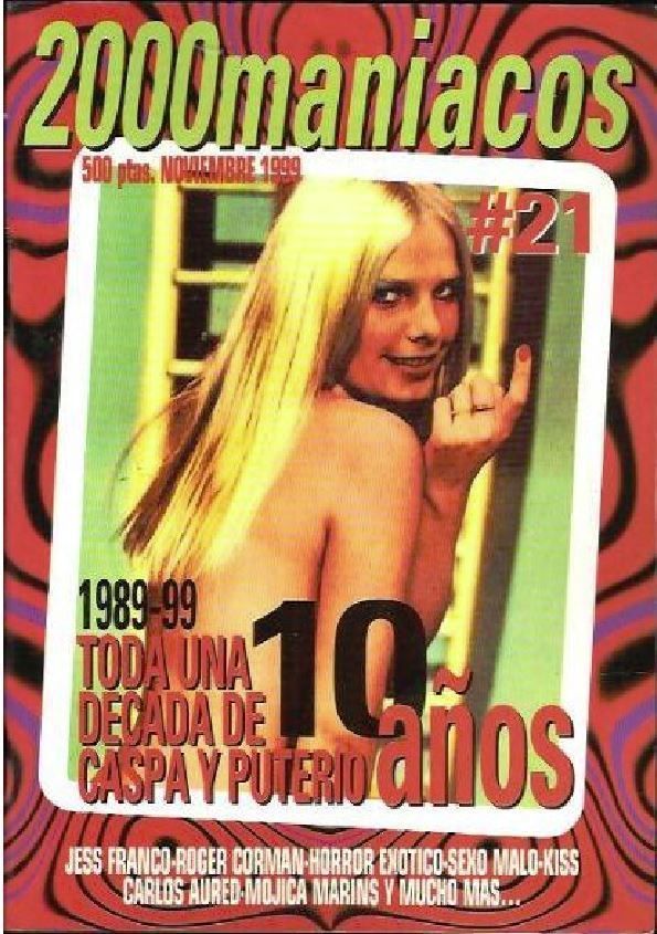 2000 MANIACOS magazine side cover Issue 21 November 1999