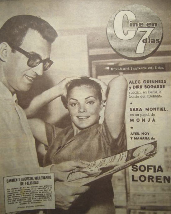 CINE EN 7 DIAS magazine side cover Issue 21 2 September 1961