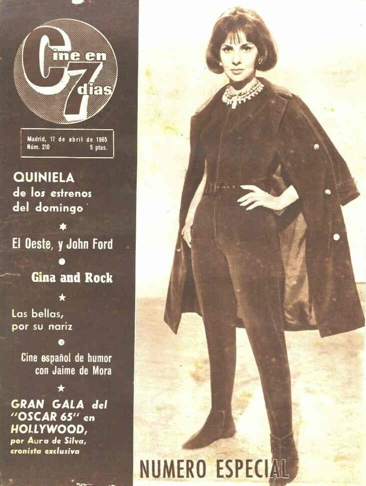 CINE EN 7 DIAS magazine side cover Issue 210 17 April 1965