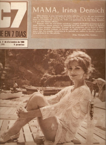 CINE EN 7 DIAS magazine cover Issue 295 3 December 1966