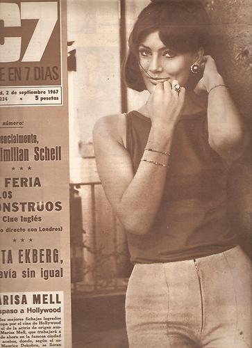 CINE EN 7 DIAS magazine side cover Issue 334 2 September 1967