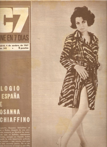 CINE EN 7 DIAS magazine side cover Issue 343 4 November 1967