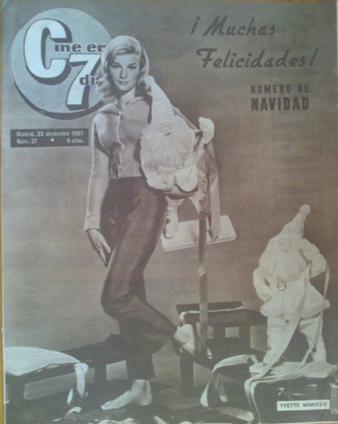 CINE EN 7 DIAS magazine cover Issue 37 23 December 1961