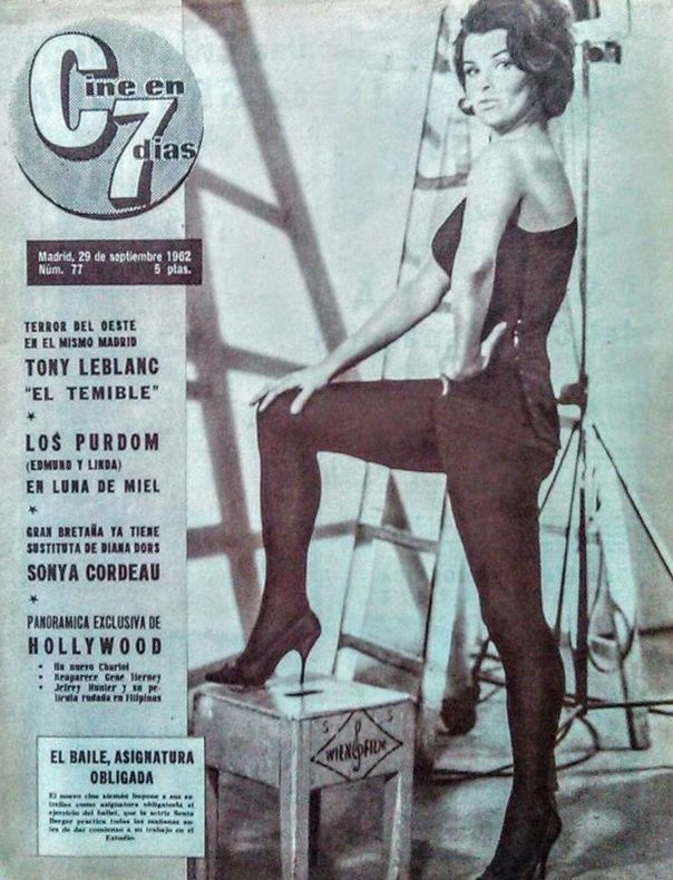 CINE EN 7 DIAS magazine side cover Issue 77 29 September 1962