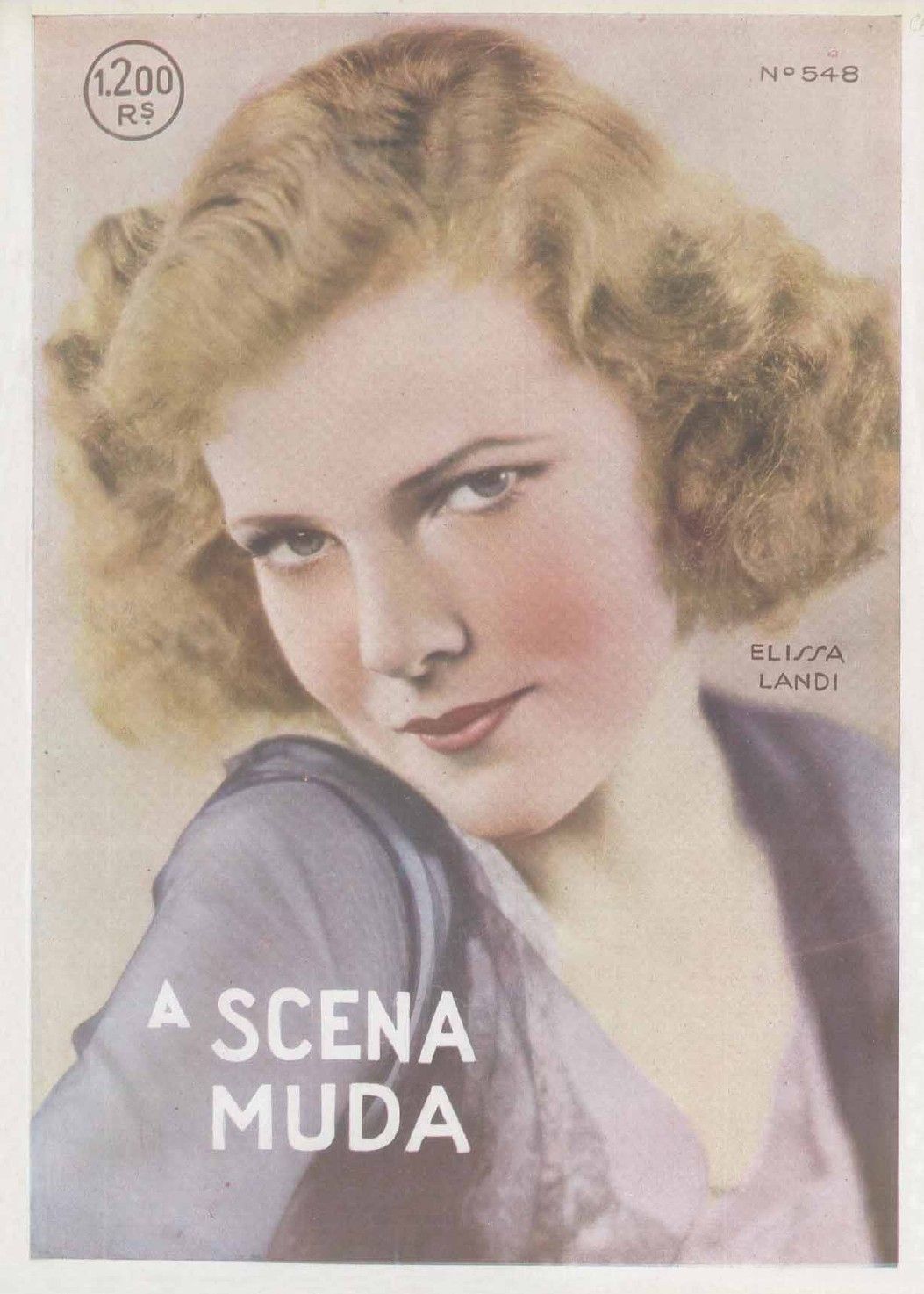A CENA MUDA magazine side cover Issue 548 23 September 1931