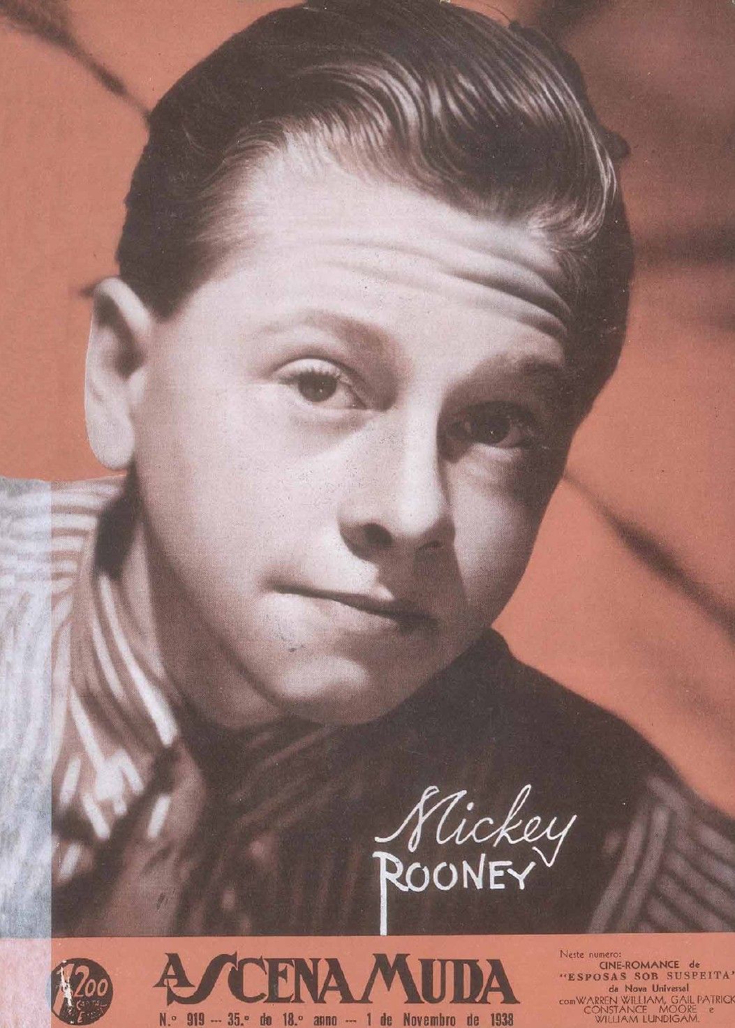 A CENA MUDA magazine side cover Issue 919 1 November 1938