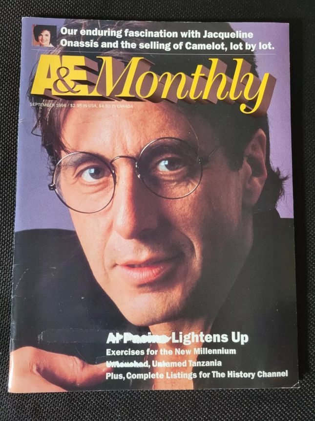 ARTS AND ENTERTAINMENT magazine side cover  September 1996