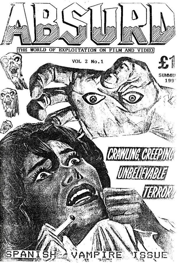 ABSURD (UK) magazine cover Issue 11  Vol 2 # 1 Summer 1991