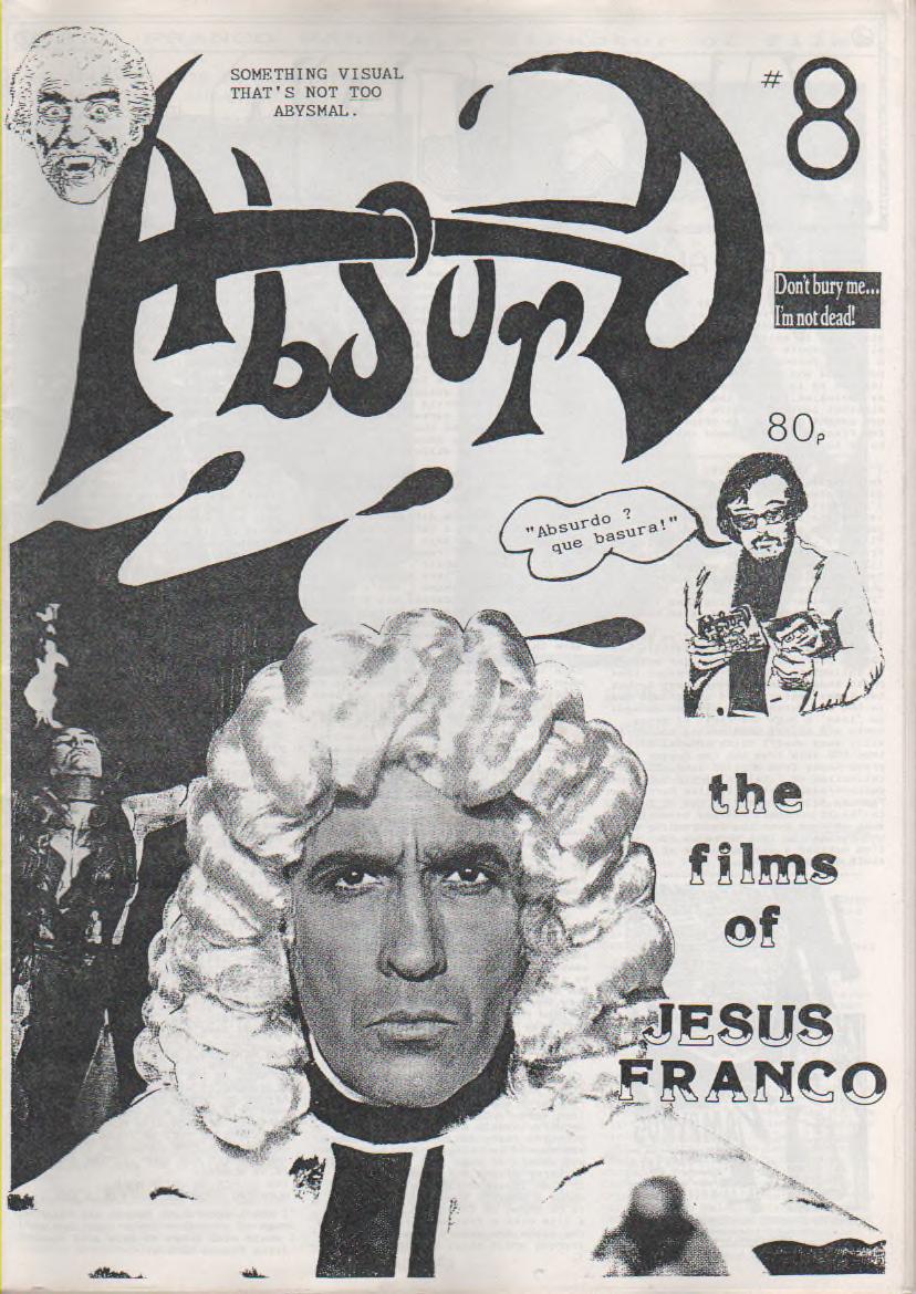 ABSURD (UK) magazine cover Issue 8  February 1989