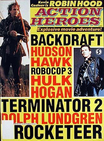 ACTION HEROES magazine side cover Issue 4  1991