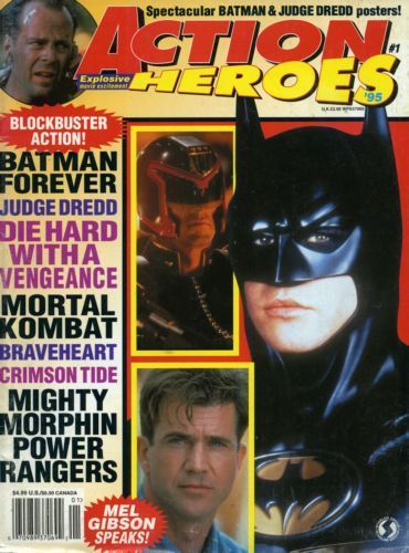 ACTION HEROES magazine side cover Issue 1  2nd series Annual 1995