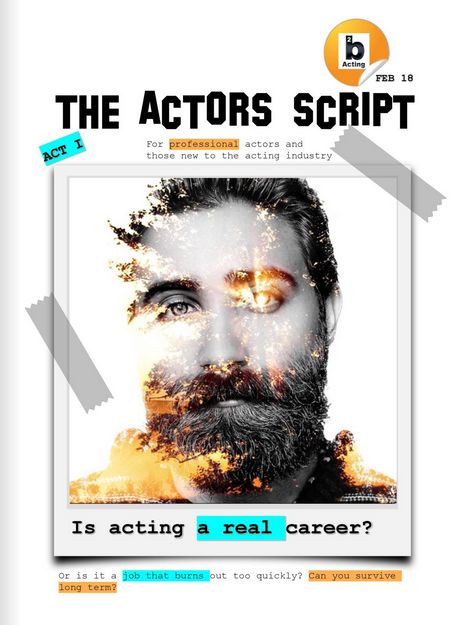 ACTORS SCRIPT magazine cover Issue 1  February 2018