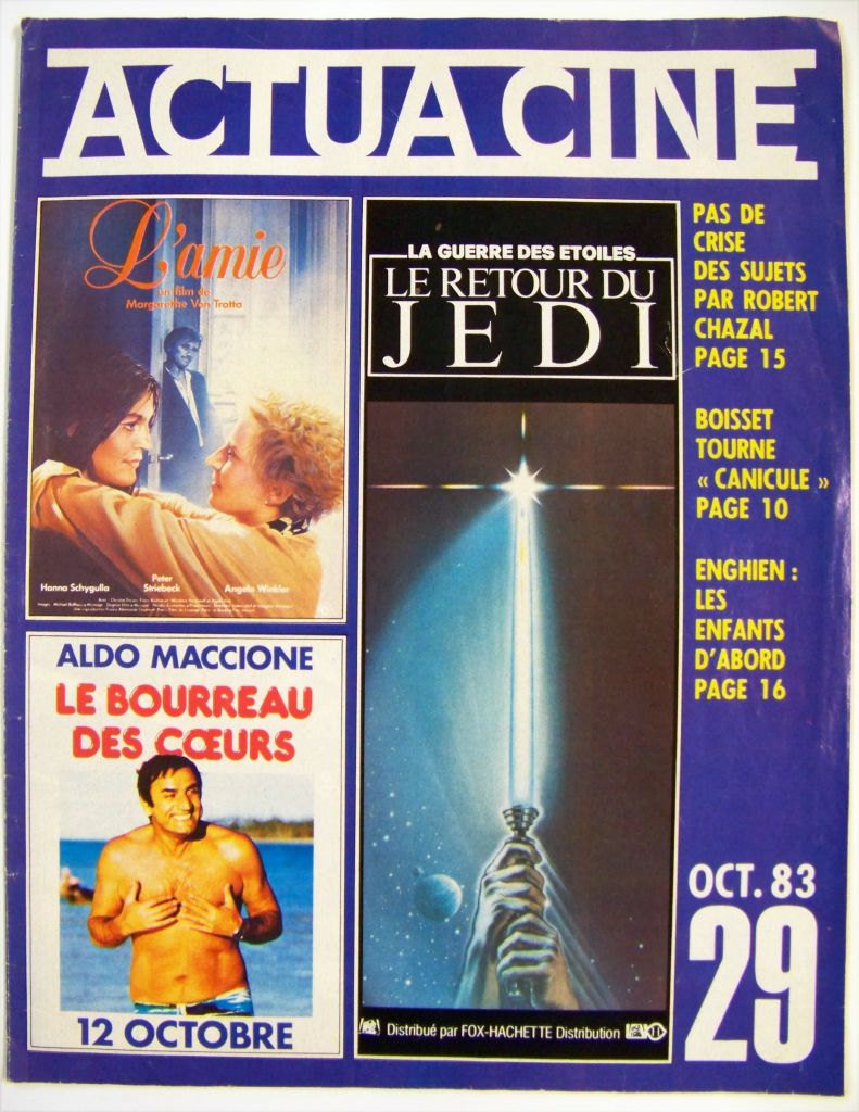 ACTUA CINE magazine cover Issue 29 October 1983