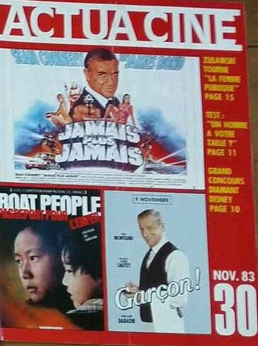 ACTUA CINE magazine cover Issue 30 November 1983