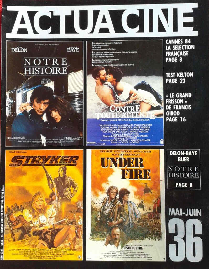 ACTUA CINE magazine cover Issue 36 May-June 1984