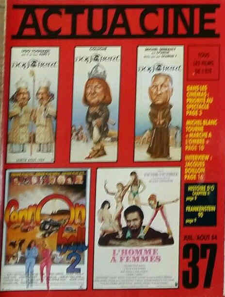 ACTUA CINE magazine cover Issue 37 July/August 1984