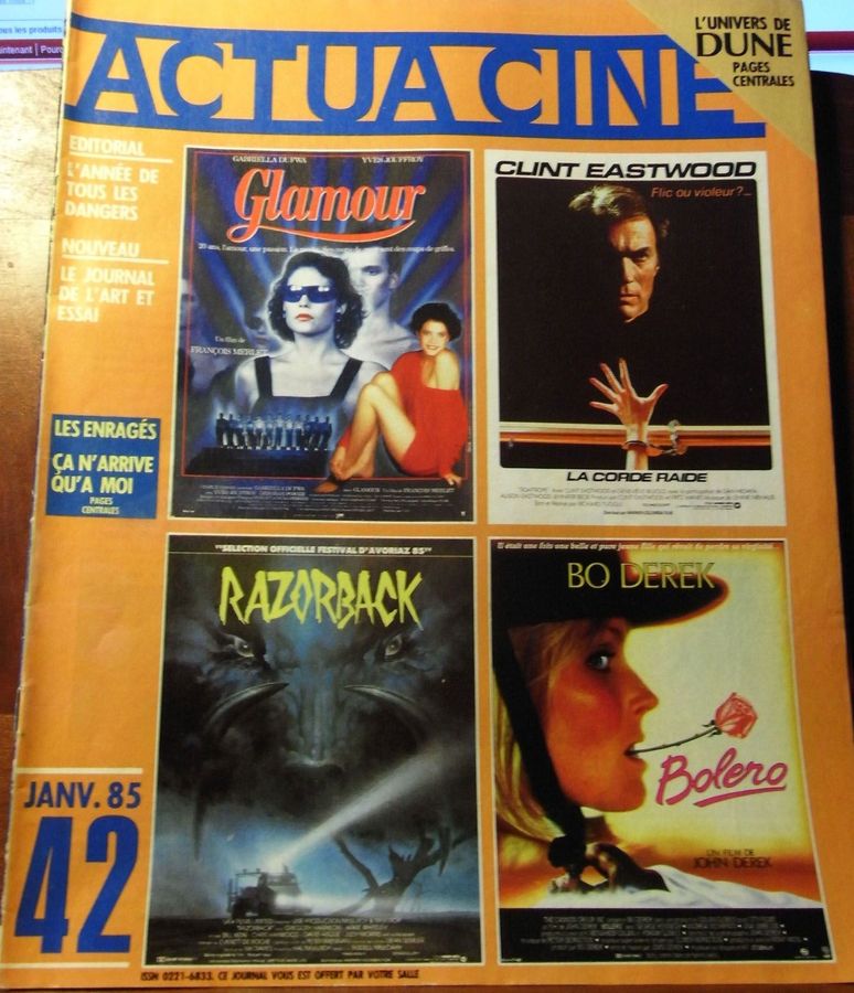 ACTUA CINE magazine cover Issue 42 January 1985