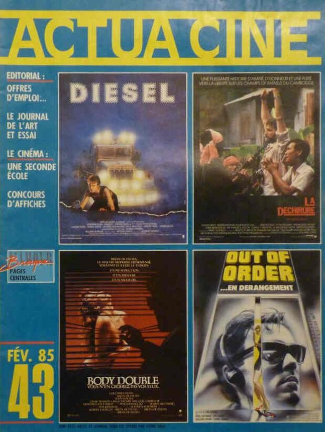 ACTUA CINE magazine cover Issue 43 February 1985