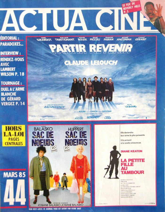 ACTUA CINE magazine cover Issue 44 March 1985