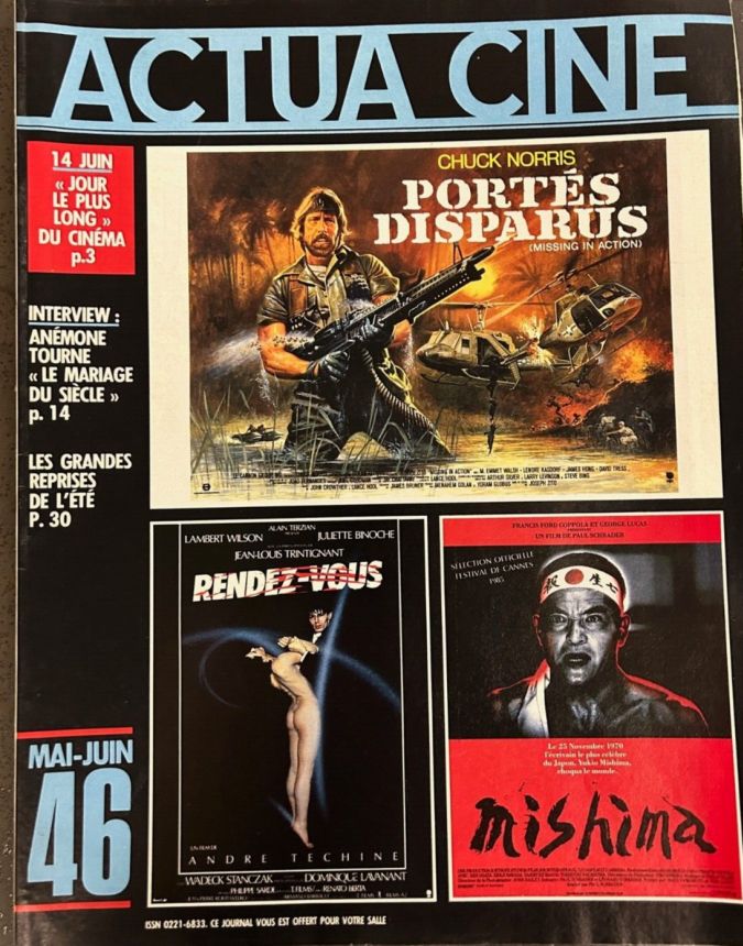 ACTUA CINE magazine cover Issue 46 May/June 1985