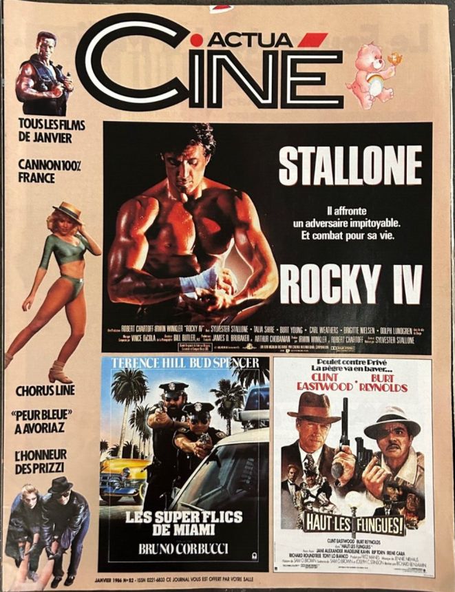ACTUA CINE magazine side cover Issue 52 January 1986