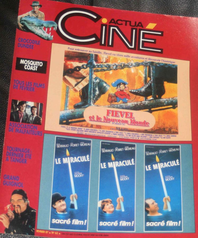 ACTUA CINE magazine cover Issue 63 February 1987