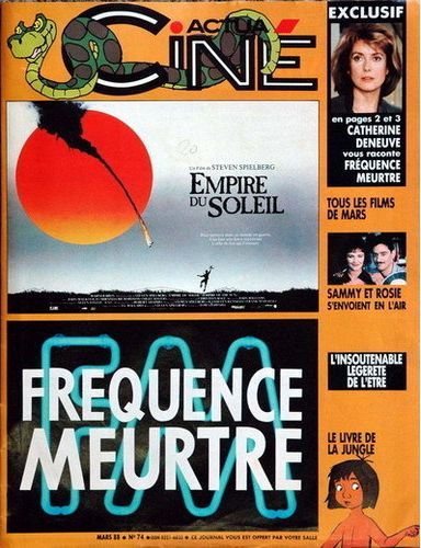 ACTUA CINE magazine cover Issue 74 March 1988