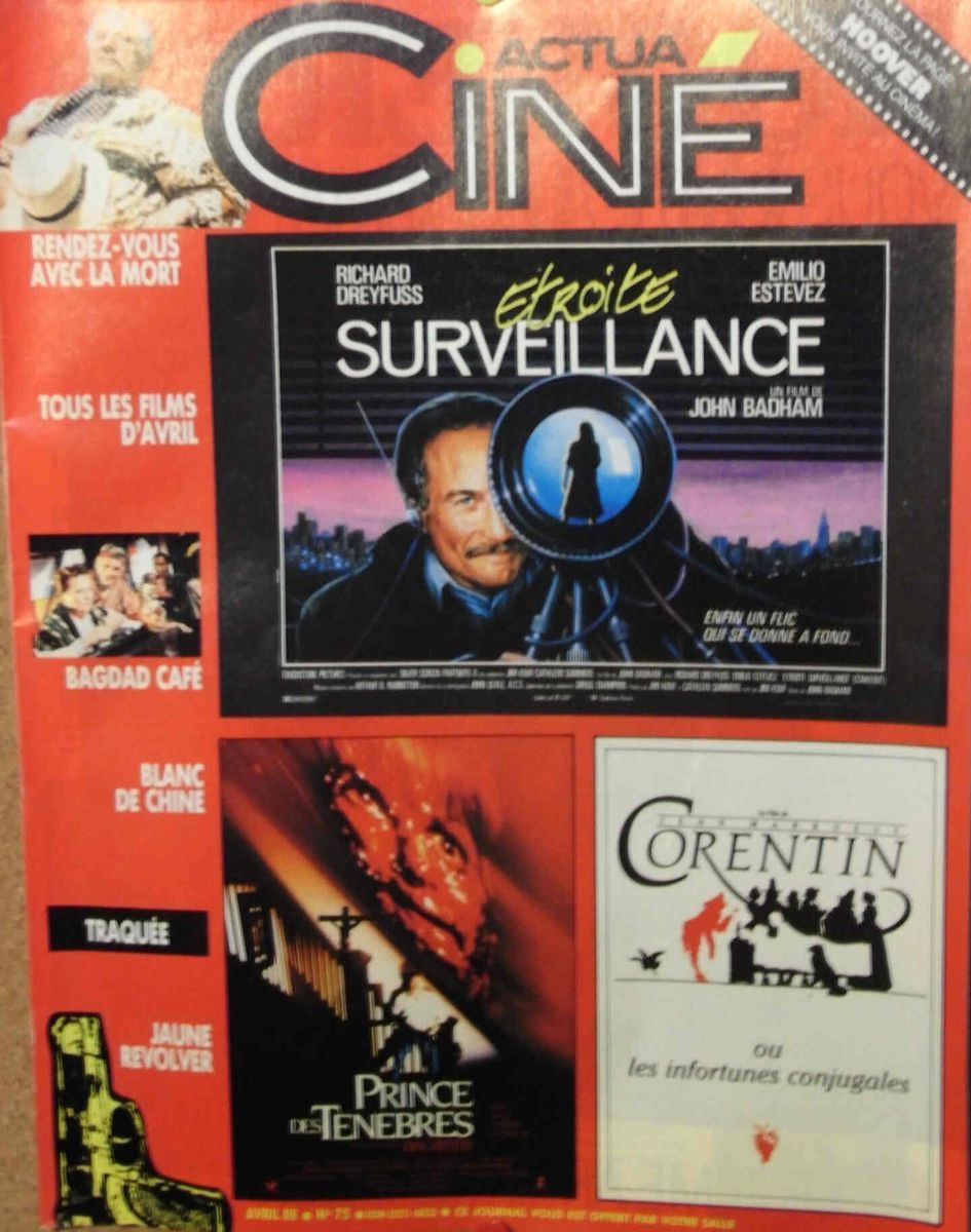ACTUA CINE magazine cover Issue 75 April 1988