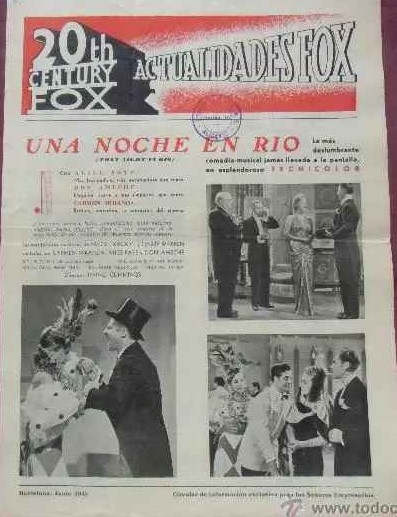 ACTUALIDADES FOX magazine side cover  June 1945
