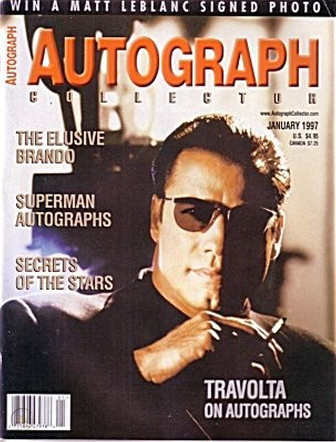 AUTOGRAPH COLLECTOR magazine side cover  January 1997