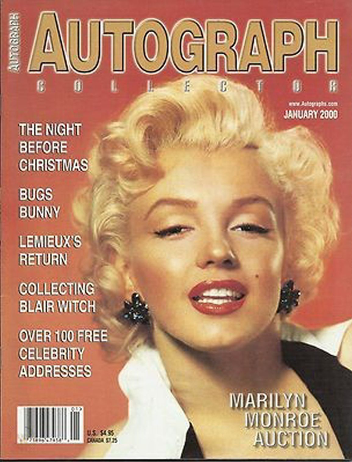 AUTOGRAPH COLLECTOR magazine side cover  January 2000