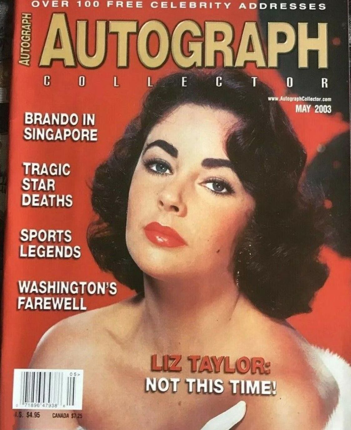 AUTOGRAPH COLLECTOR magazine side cover  May 2003