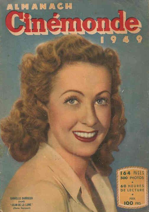 ALMANACH CINEMONDE magazine side cover  1949