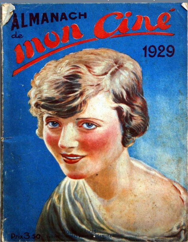 ALMANACH DE MON CINE magazine side cover  1929
