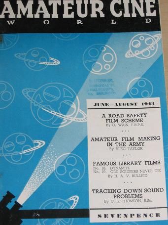 AMATEUR CINE WORLD magazine cover June/July/August 1943