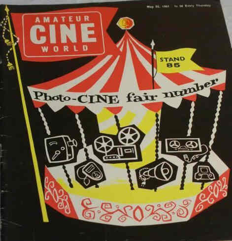 AMATEUR CINE WORLD magazine side cover 25 May 1961