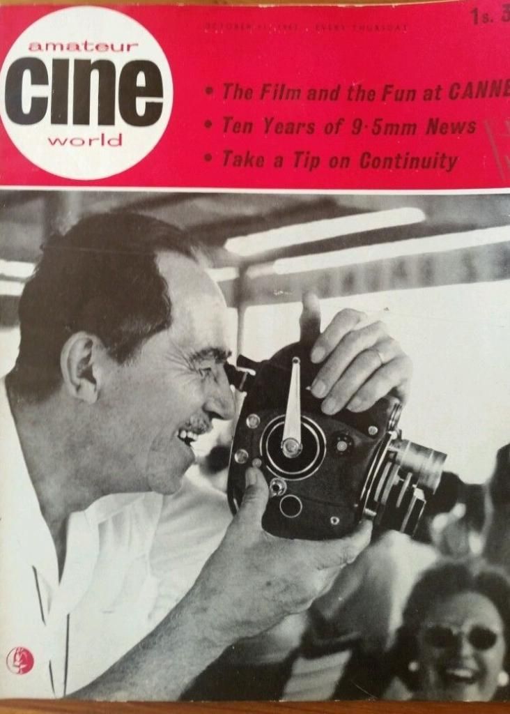 AMATEUR CINE WORLD magazine side cover 11 October 1962