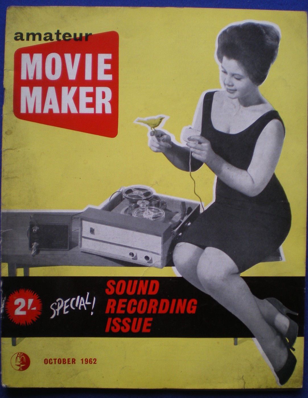 AMATEUR MOVIE MAKER magazine side cover October 1962