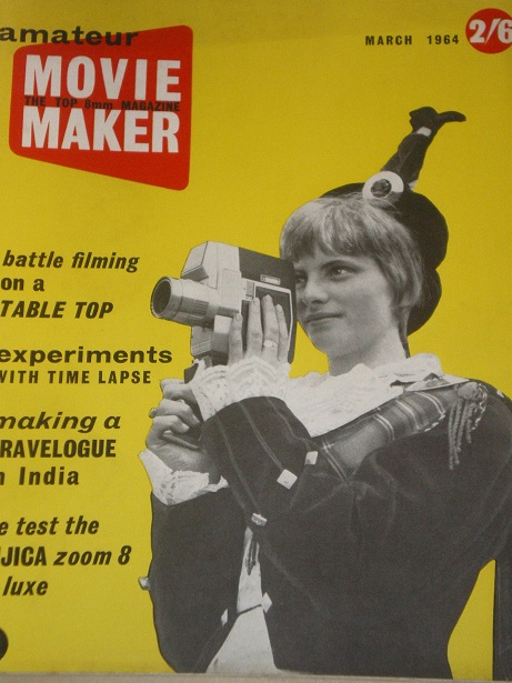 AMATEUR MOVIE MAKER magazine side cover March 1964