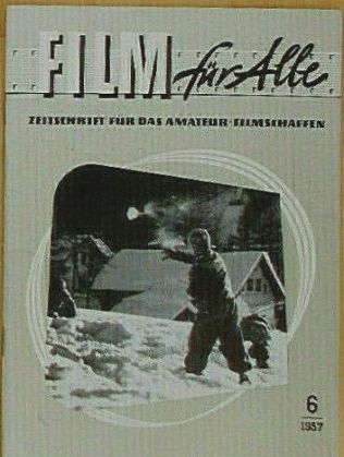 AMATEUR FILM FUR ALLE magazine side cover Issue 6   1957