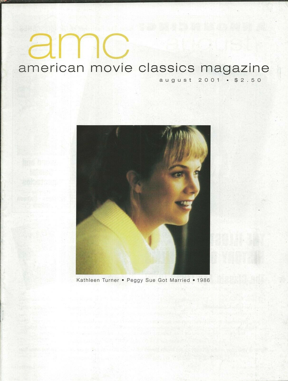AMERICAN MOVIE CLASSICS magazine side cover Issue 159 August 2001
