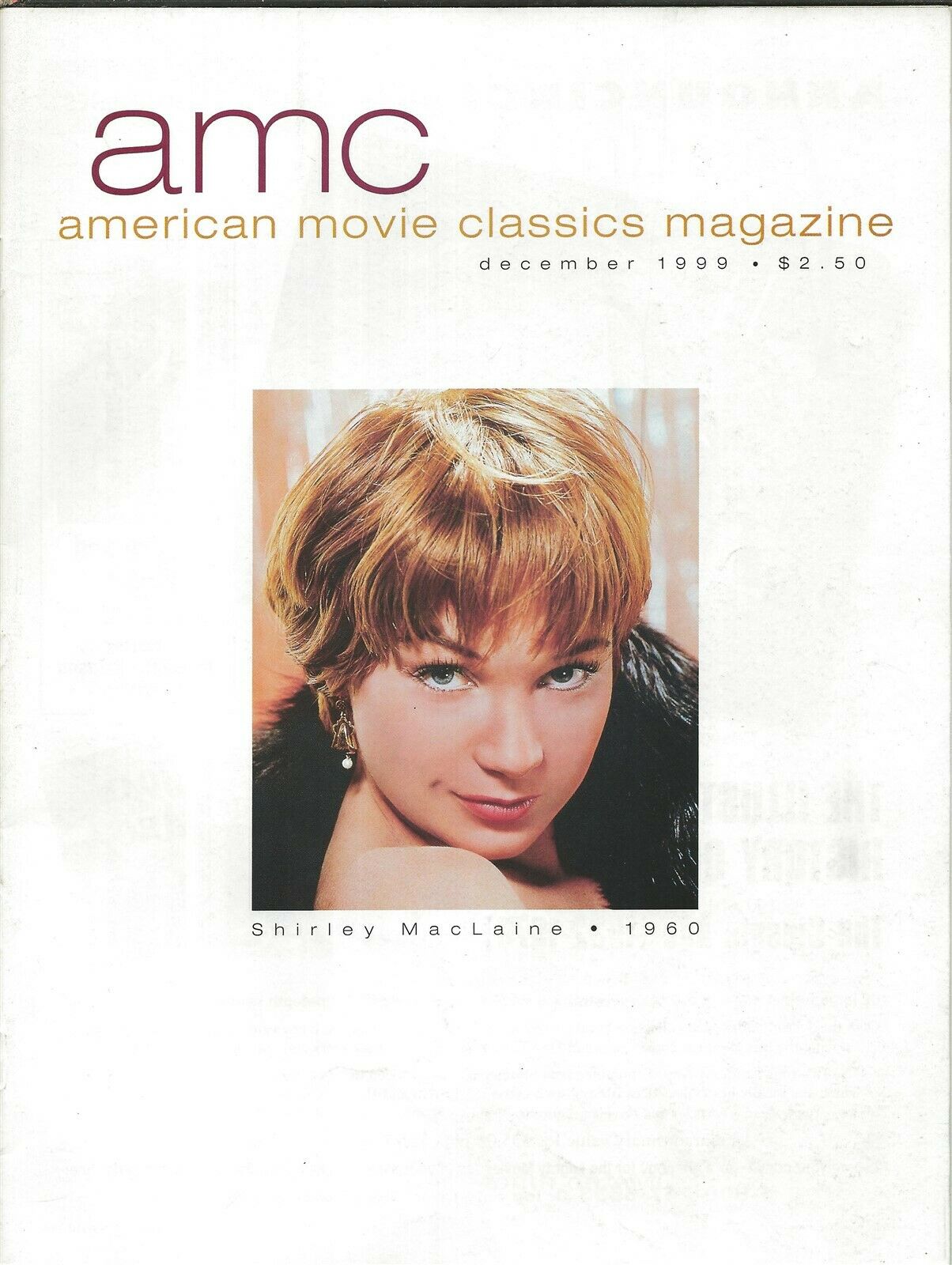 AMERICAN MOVIE CLASSICS magazine side cover Issue 139 December 1999