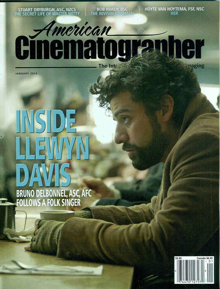 AMERICAN CINEMATOGRAPHER magazine side cover January 2014