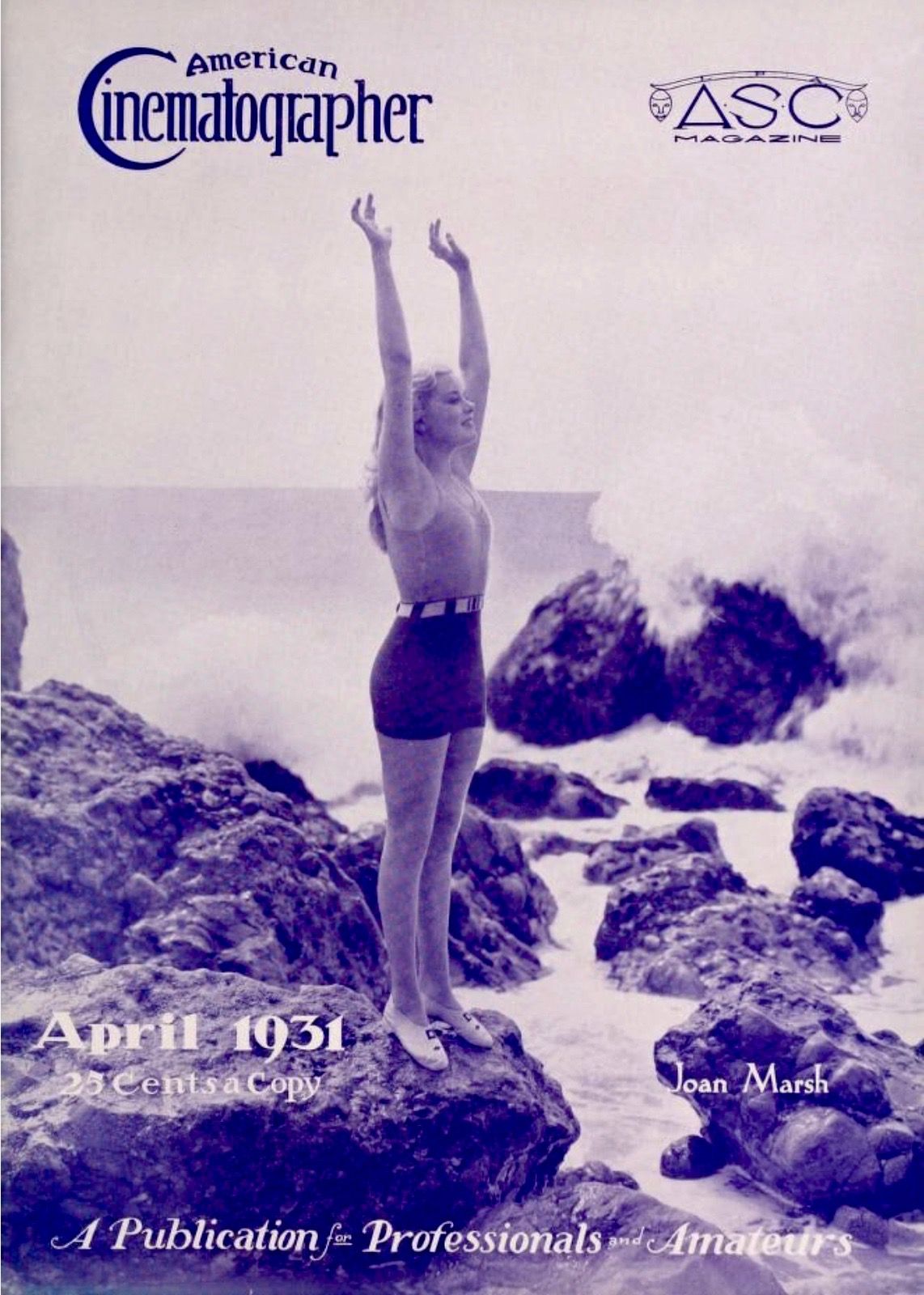 AMERICAN CINEMATOGRAPHER magazine side cover Issue 142 April 1931