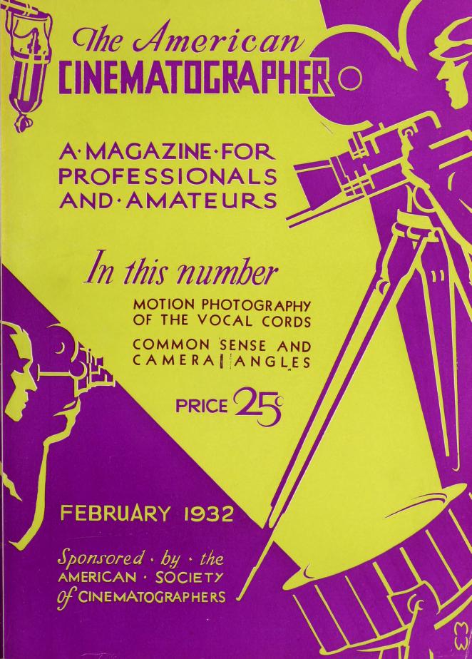 AMERICAN CINEMATOGRAPHER magazine cover Issue 152 February 1932