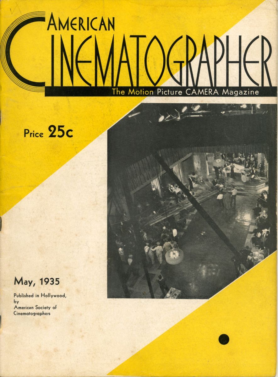 AMERICAN CINEMATOGRAPHER magazine cover Issue 191 May 1935