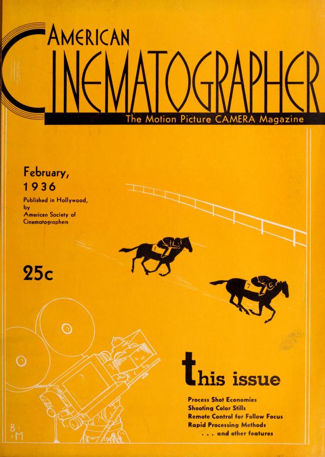 AMERICAN CINEMATOGRAPHER magazine cover Issue 200 February 1936