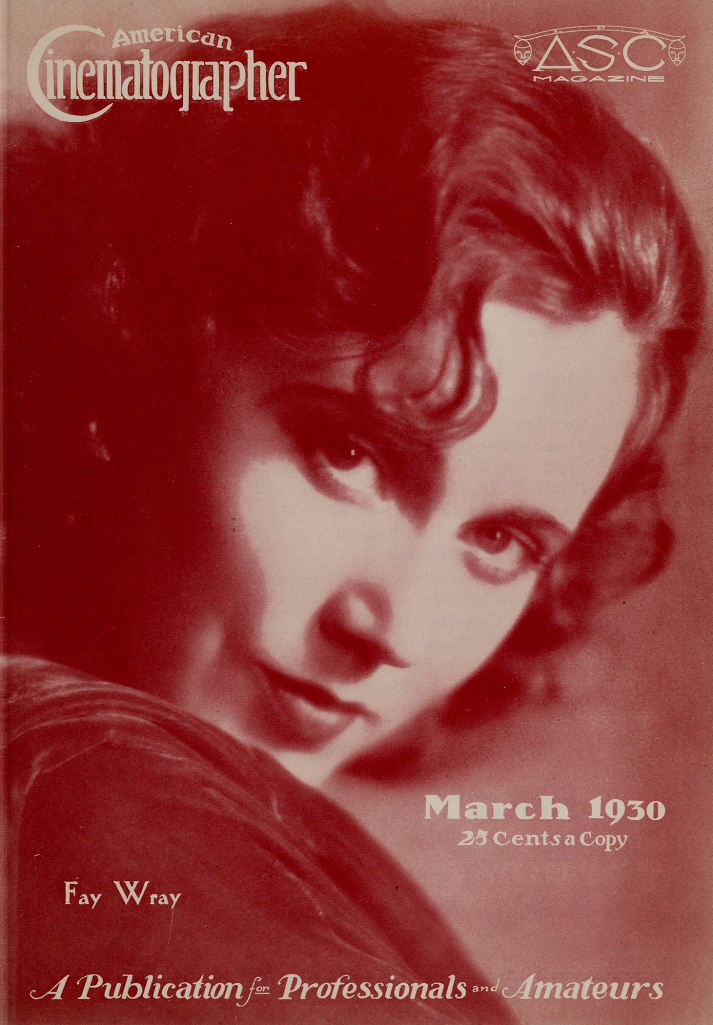AMERICAN CINEMATOGRAPHER magazine cover Issue 129 March 1930