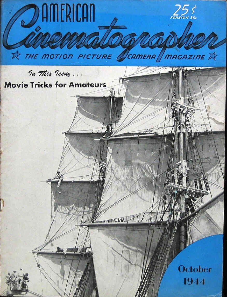 AMERICAN CINEMATOGRAPHER magazine cover Issue 304 October 1944
